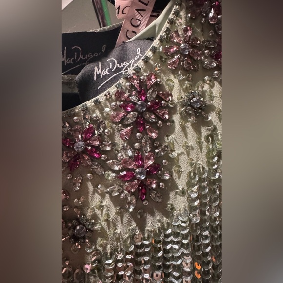 Mac Duggal Sequin and Crystal dress midi 93568 evening party wedding designer - Picture 12 of 12